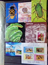 Motivo Sellos Bloque / Hojas Pequeñas, Estampadas - Reptiles