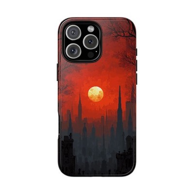 For iPhone/Galaxy/Pixel | Phone Ink Case | Sunset Graveyard Crypt