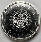 Canada 1964 Silver $1 ~ 100th  Anniv. of Charlottetown & Quebec Conference