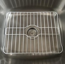 Sink Protectors for Kitchen Sink Bottom with White Coating Grate Insert Grid ...