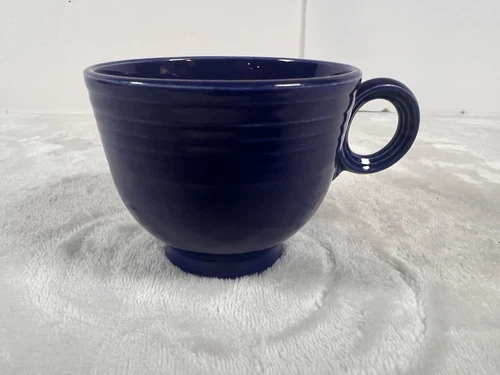 Vintage 1930's FIESTA WARE Cobalt Blue RING HANDLE CUP