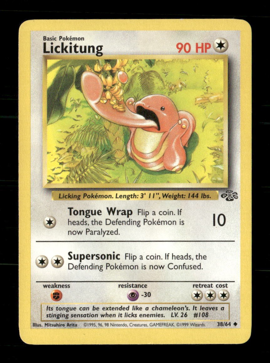 Lickitung 38/64 Jungle Unlimited MP Pokemon