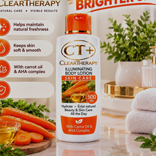 CT+ ClearTherapy Illuminating Body Lotion 500mL Carrot Oil AHA Dark Spots