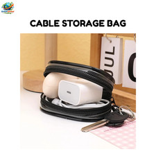 Cable Storage Bag With Hook Data Cable Storage Box Single Transparent Cable Prot