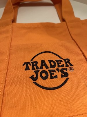 Trader Joe s Bright Orange Mini Tote Bag Internet Craze Collectible