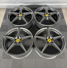 OEM 20" FERRARI 458 Wheels Rims Satin Anthracite Grey Factory Genuine LIKE NEW