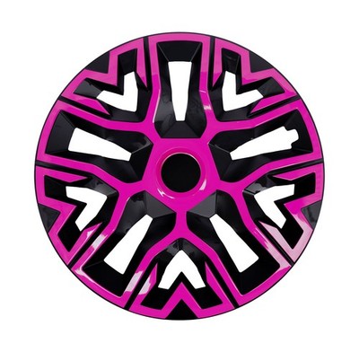 Radkappen Radzierblenden (4Stück) 14 Zoll pink/schwarz THE BEST Z552555