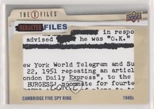2019 Upper Deck The X-Files: UFOs & Aliens Edition Redacted Files Level One 4et