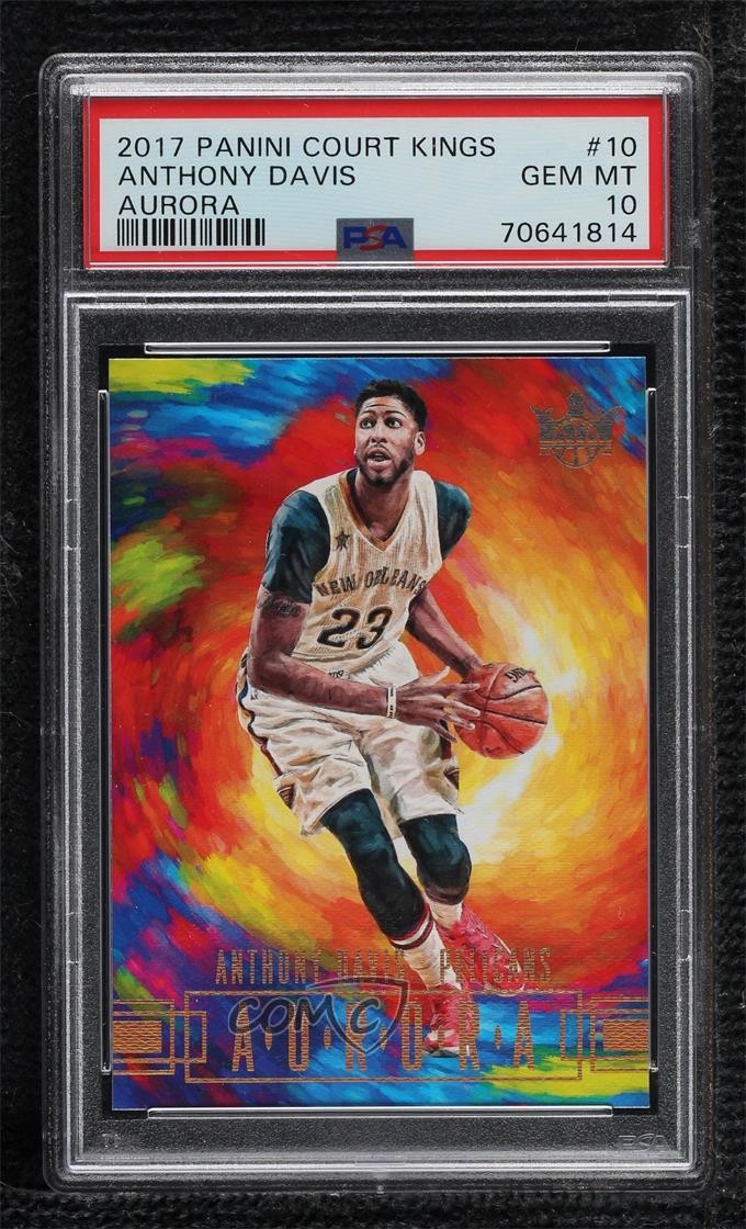 2017-18 Panini Court Kings Aurora Anthony Davis #10 PSA 10 GEM MT 4kl