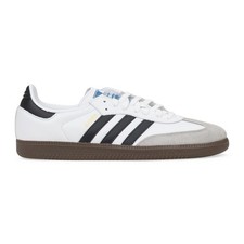 ADIDAS Women's WHITE/BLACK/GRAY SAMBA OG SNEAKERS
