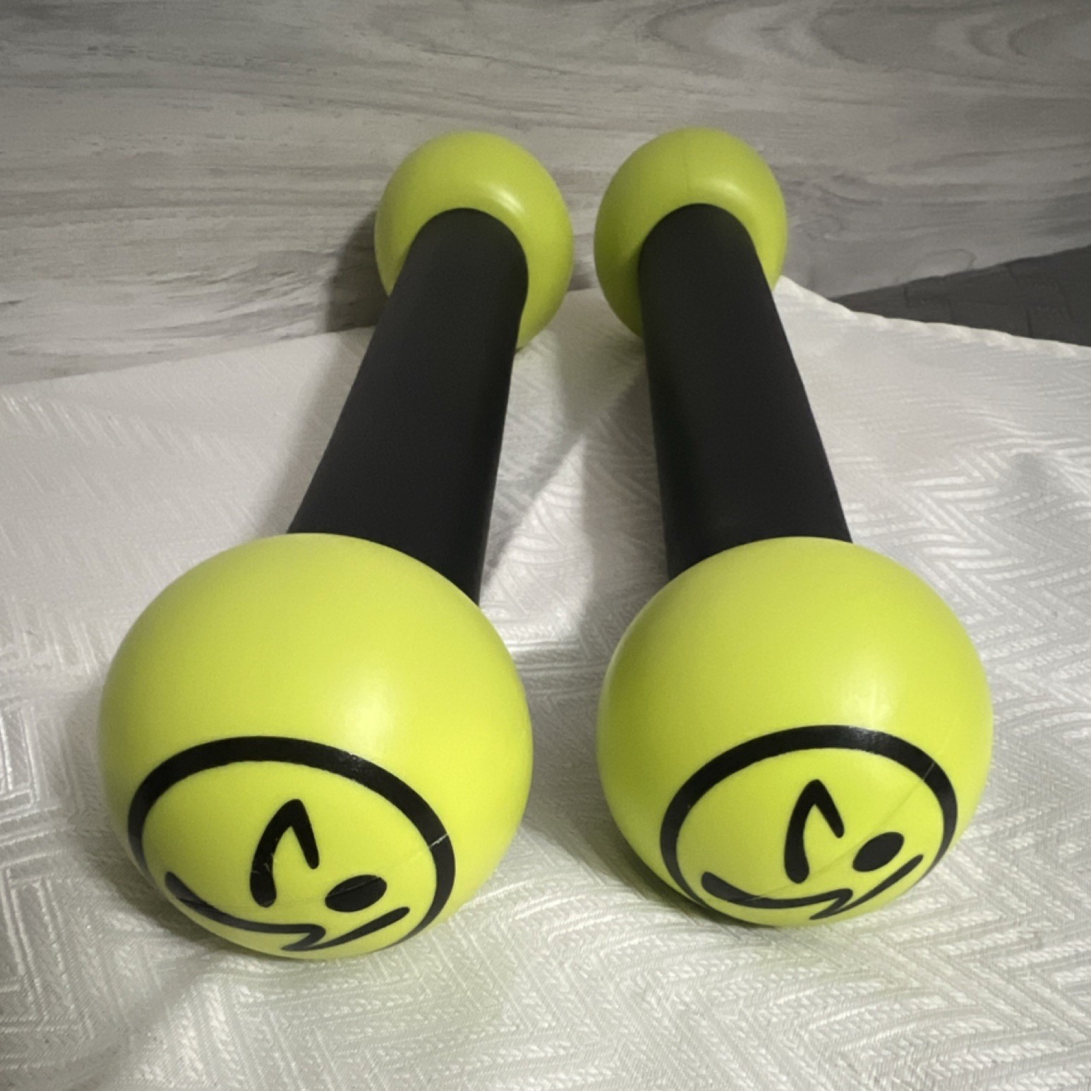 Zumba Set Manubri Peso Fisso Giallo Nero Plastica 1 libbra ea Coppia Allenamento Palestra