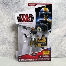 Star Wars Clone Wars CLONE COMMANDER BLY 2009 Hasbro CW39 MOC ship in STAR Case