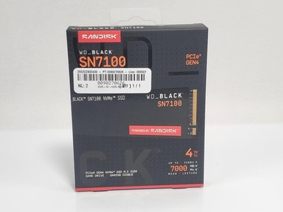 WD Black SN7100 4TB NVMe Gen4 PCIe M.2 2280 SSD 7000MB/s Gaming