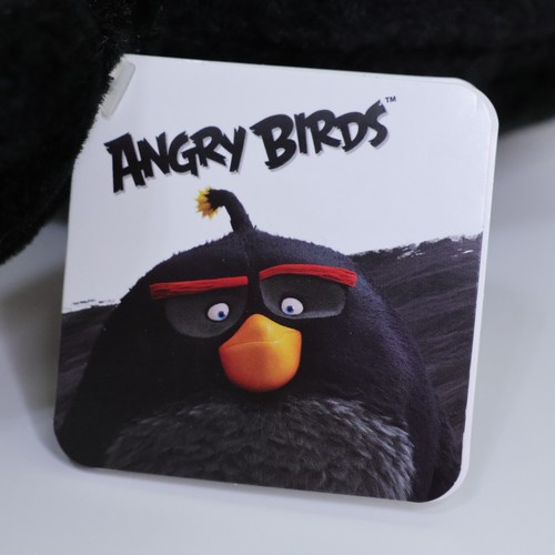 Nuevo con etiquetas Película Angry Birds 11" Black Bomb Bird Peluche TCC Global 2019 Oficial Rovio - Imagen 6 de 9