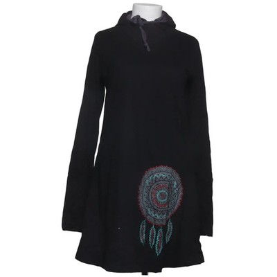 Pure Wonder, Kapuzenkleid, Größe: L, Schwarz, Baumwolle, Print, Damen #EfZ