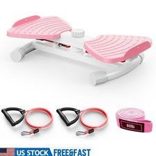 Waist Twister Core Exercise Machine W/ Double Pedals Resistance Bands New