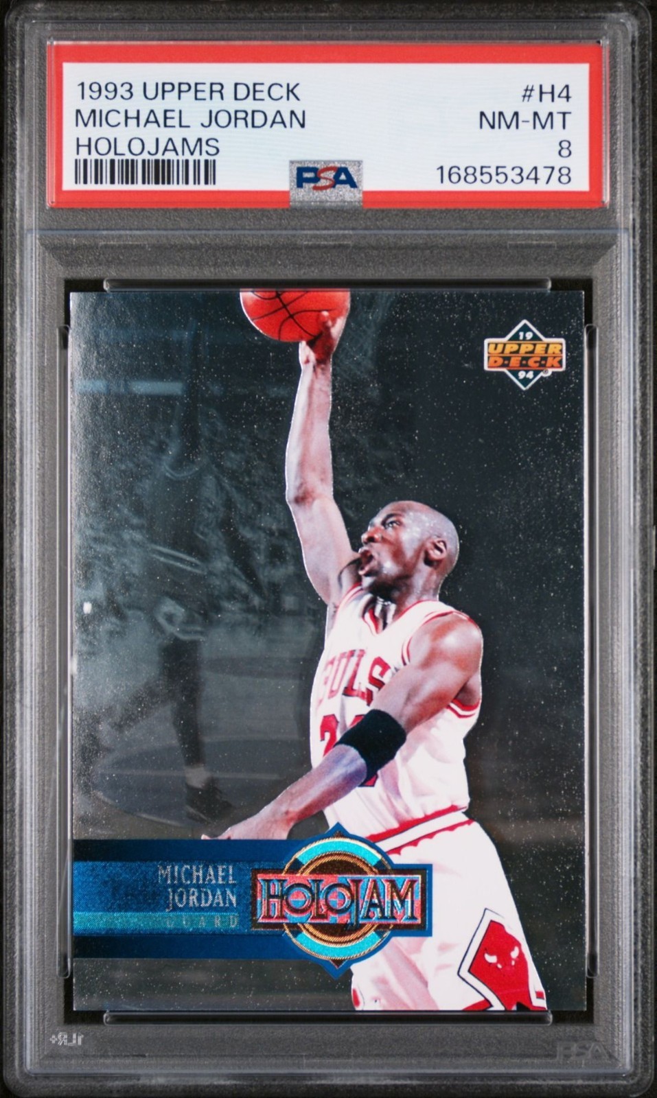 1993 Upper Deck Michael Jordan Holojams 3D Hologram Vintage 90's Insert PSA 8 📈