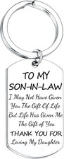 Son in Law Keyring Son-in-Law Gift Ideas Gifts for Son in Law Father's Day