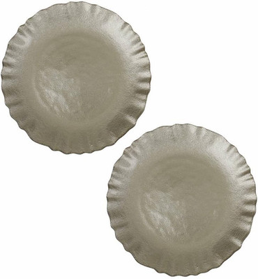 Set Mit 2 Desserttellern Lurex 51091, Kompatibel Mit Brandani Champagner, Glas, 