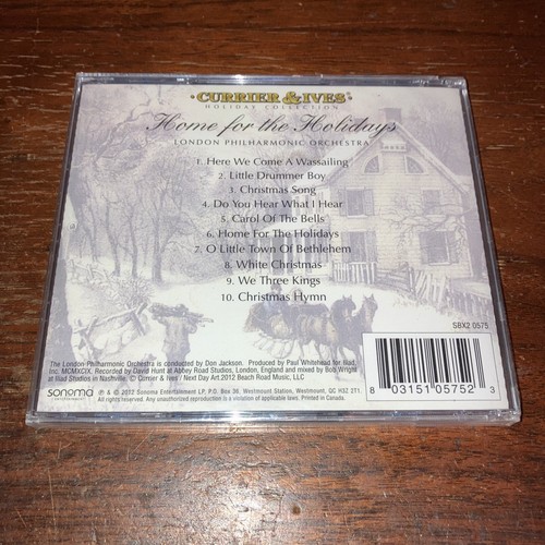 Christmas - London Philharmonic - Currier Ives - Home for the Holidays CD -Torn - Foto 5 di 11