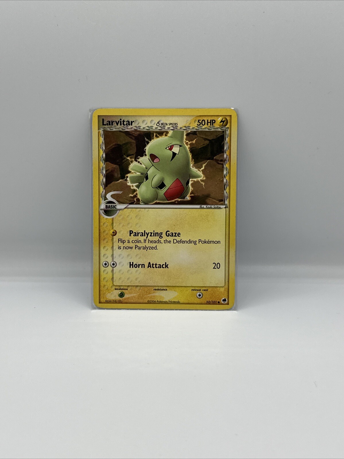 Pokémon TCG Larvitar Delta Species 52/101 EX Dragon Frontiers NM/LP