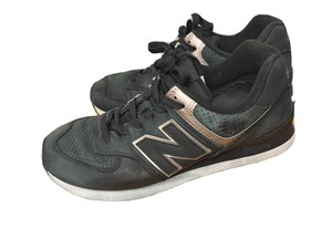574 Grey And Metallic Pink Shoes Size 