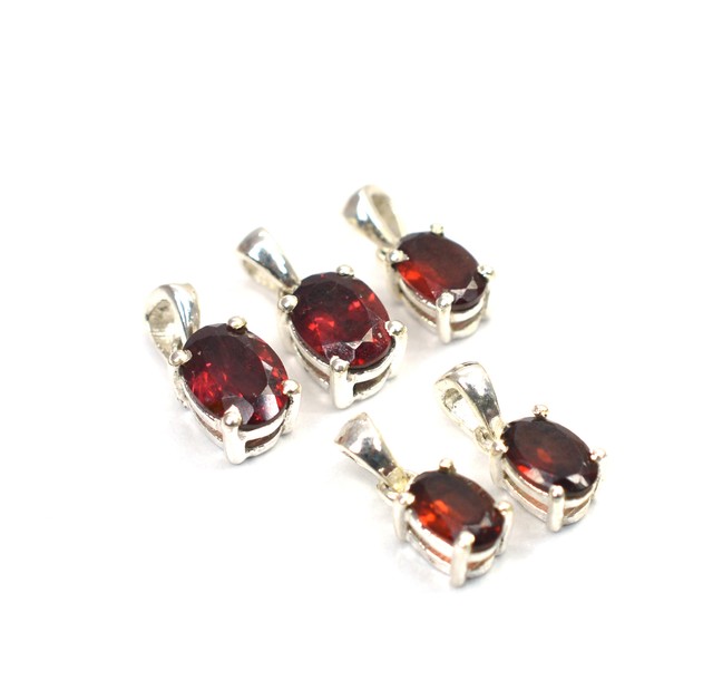 WHOLESALE 5PC 925 SOLID STERLING SILVER RED GARNET PENDANT LOT g965 WHOLESALE 5PC 925 SOLID STERLING SILVER RED GARNET PENDANT LOT g965