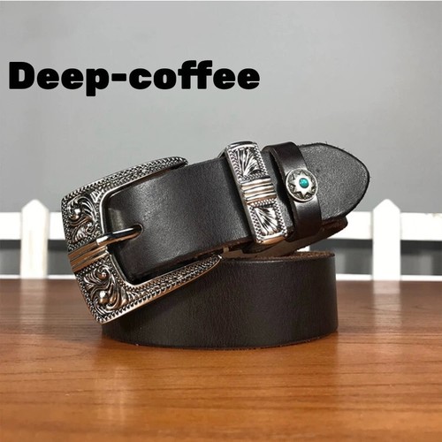 Real Leather Waist Belt Heavy Metal Rivet Studded Unisex Punk Waistband Handmade - Picture 13 of 13