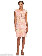 NIPON BOUTIQUE $189 NEW Jacquard Bolero Jacket A-Line Sleeveless Dress 10 QCO
