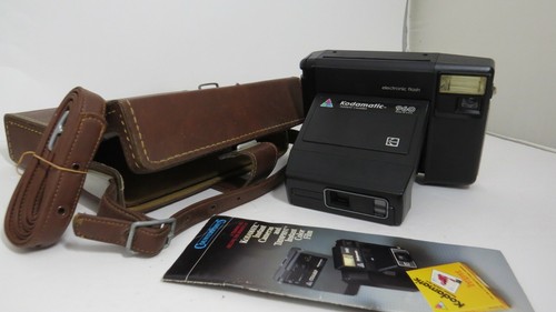 VTG Kodak Kodamatic 960 Instant Camera Electronic Flash + Leather Case ...
