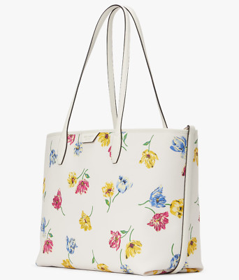Kate Spade Sutton Large Tote Bag Ivory Tulip Toss Cream Purse KB293 NWT $298