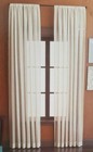 2 Home Ivory Stripe Sheer Window Panels (1 Pair)  120" x 84" NIP
