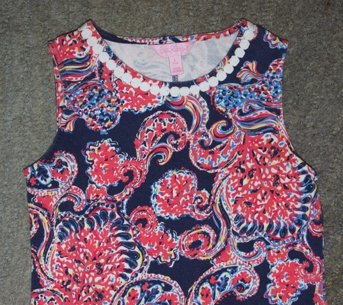 Lilly Pulitzer Girls Sleeveless Shift Dress - Size L (8-10) - EUC - Picture 2 of 4