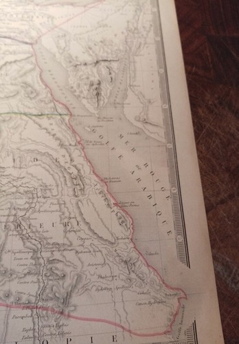 Atlas Map Of Geography 1860 EGYPT Monin - Picture 3 of 3