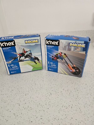 K'nex Imagine Motorrad & Tarnflugzeug