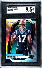 2024 Panini Prizm Xavier Legette Silver Rookie Variation SGC 9.5