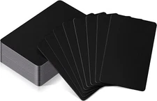 Patelai 24 Pcs Blank Metal Business Cards Thickness 0.5 Mm Aluminum Cards Laser 