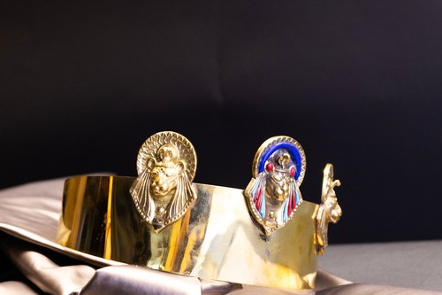 Corona egipcia con diosa Sekhmet, hecha en Egipto con cuidado y amor - Imagen 3 de 6
