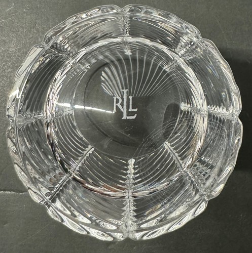 Ralph Lauren Herringbone Crystal Glass Whiskey Double Old Fashioned Tumbler RLL - Picture 2 of 2