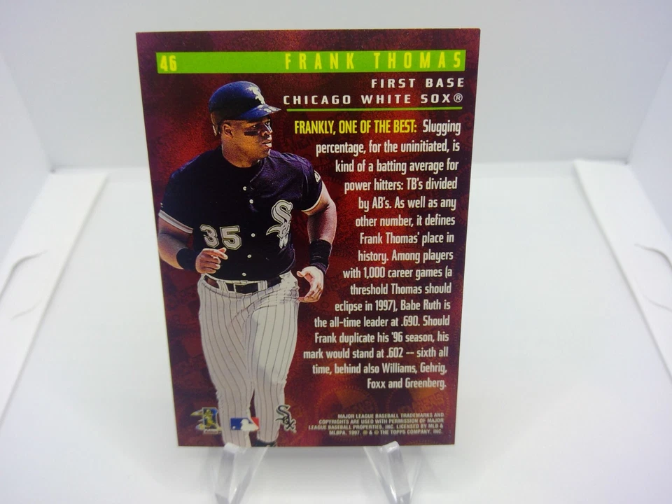 1997 Topps Stadium Club Frank Thomas Members Only Chicago White Sox #46 - Image 2 of 2