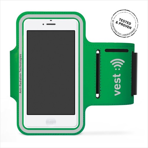 Radiation Protection Sports Armband for 5” Screen by Vest (Green) - iPhone 6/... - Picture 1 of 3