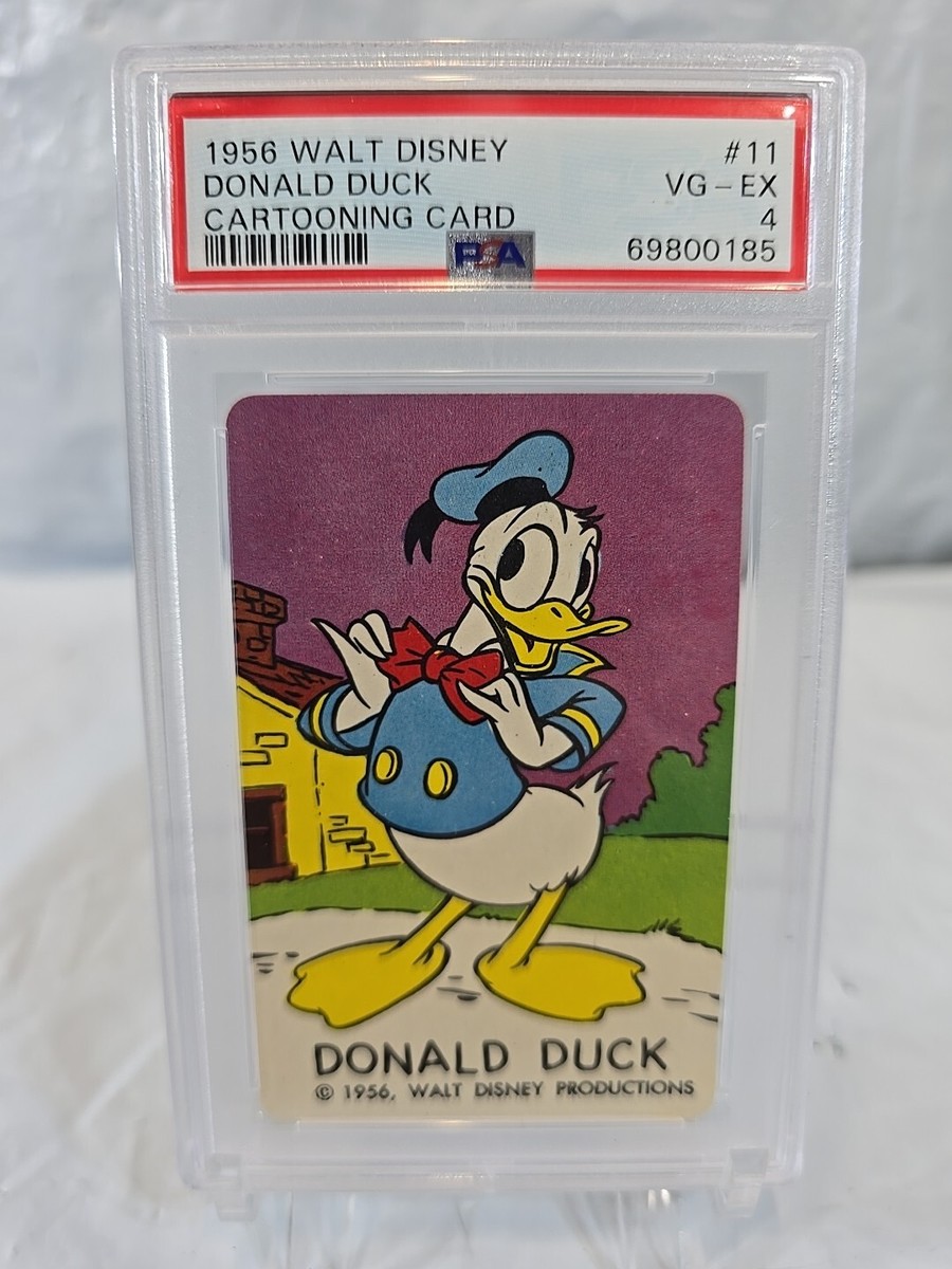 1956 Walt Disney Cartooning Card #11 Donald Duck PSA 4 VG - EX Pop
