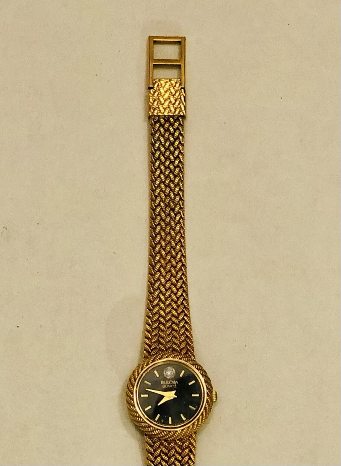 Reloj Bulova vintage para dama con mvmt alemán ~ 51092J88Y ~ Nuevo🔋✅ ~ Acento diamante ~ Bonito Foto 3 de 4
