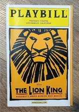 The Lion King on Broadway - Playbill - Pantages Theatre - Hollywood - 2001 - New