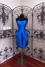 SR507 ALFRED SUNG D620 BAYSIDE BLUE SZ 10 $215 BRIDESMAID FORMAL DRESS