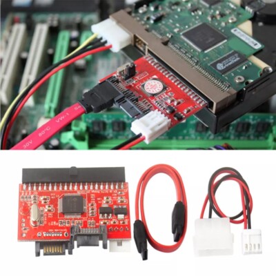 Bidirektionaler IDE zu SATA HDD Konverter Serial-ATA 40pin Anschluss mit Kabel