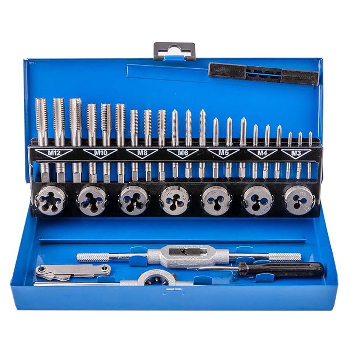Kit per Filettare 32 Pz Maschi e Filiere M3-M12 | Valigetta Inclusa