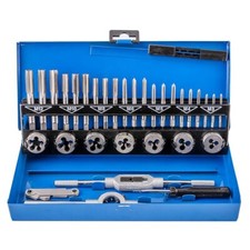 KIT FILIERA 32 PEZZI PER FILETTATURA MASCHI M12 M10 M8 M6 M5 M4 M3 VALIGETTA