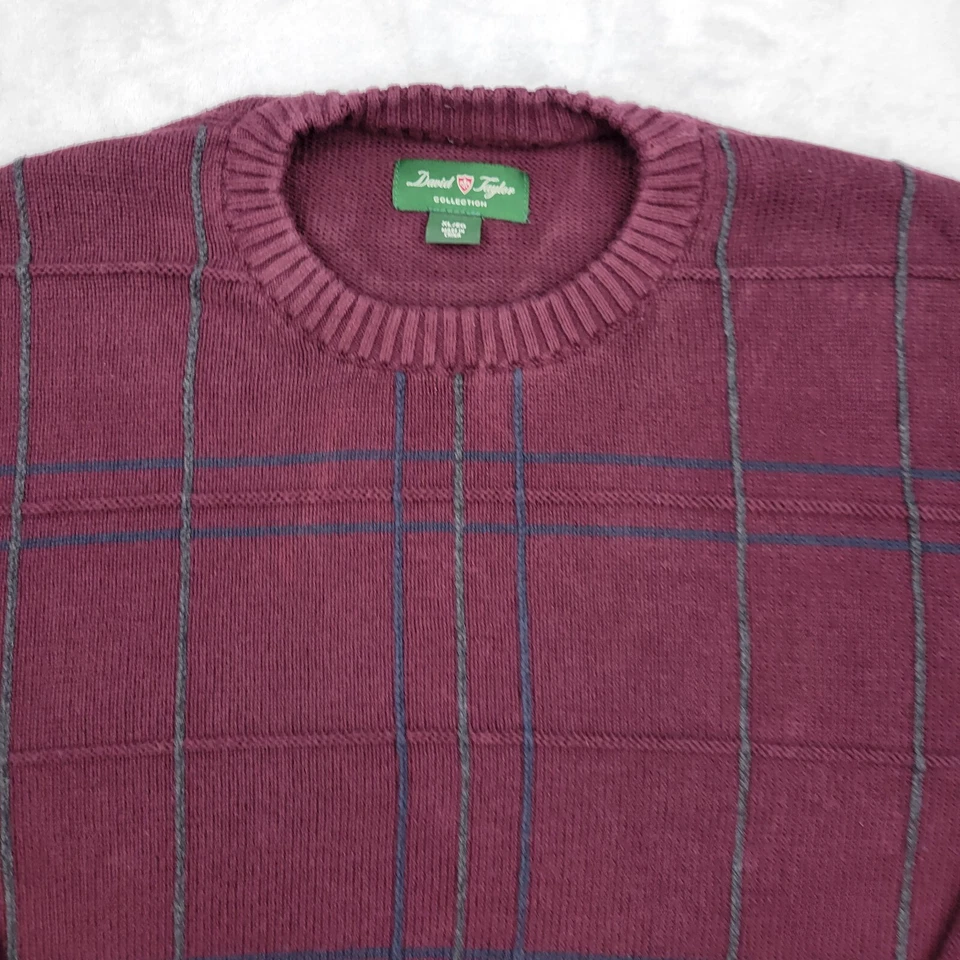 David Taylor Suéter Hombres Extra Grande Sudadera Jersey Abuelo Granate Adulto XL Foto 2 de 4