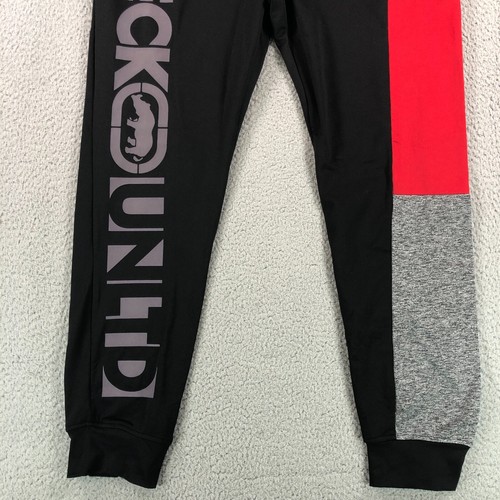 Ecko Unltd Hose Erwachsene Large schwarz rot Nashorn Jogginghose Fleece Colorblock